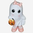 thumbnail image 3 of Moocorvic Halloween Ghost Figurines Ceramic White Ghost Statue Small Sculpture Ornament Cute Ghost Decor for Table Centerpieces Decorations 4'', 3 of 6