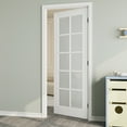 thumbnail image 2 of 36" x 80" 10-Lite Frosted Glass Interior Door Slab, Solid Core Door Panel as Barn Door, Pocket Door, French Door, Prehung Door - as Panty Door, Closet Door, Pre-finished & Paintable, White, 2 of 9