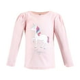 thumbnail image 4 of Hudson Baby Infant and Toddler Girl Long Sleeve T-Shirts, Magical World, 6-12 Months, 4 of 7