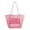Pink, variant on Deago Mesh Beach Tote Bag for Women Shoulder Handbag Causal Hobo Pool Bags for Travel Pool Vacation Cruise Essentials (Brown)