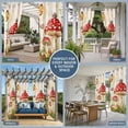 thumbnail image 3 of Outdoor Curtains for Patio Waterproof, Tropical Country Grommet Gazebo Curtains Drapes for Porch, Pergola,Backyard,Outside, Privacy Panel 54 x 84 Inch, Mushroom Butterfly Snails Red Green, 3 of 9