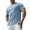 Blue, variant on Plus Size THenley Shirts for Men Short Sleeve Quarter Button Up Solid Color Casual Front Placket Henley T-Shirts Cotton Shirts Blue L