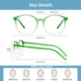 thumbnail image 4 of LAMBBAA 6 Pack Reading Glasses, Blue Light Blocking Computer Reading Glasses for Women and Men, Anti Glare Lightweight Readers(Matte grey,Clear green,Clear brown,+3.00), 4 of 5