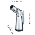 thumbnail image 3 of Adjustable Flame Torch Lighter Windproof Refillable Butane Lighter with Continuous Lock Mode - Alloy Construction for BBQ, Kitchen, Candles, Fireplace - Single Pack, 3 of 3