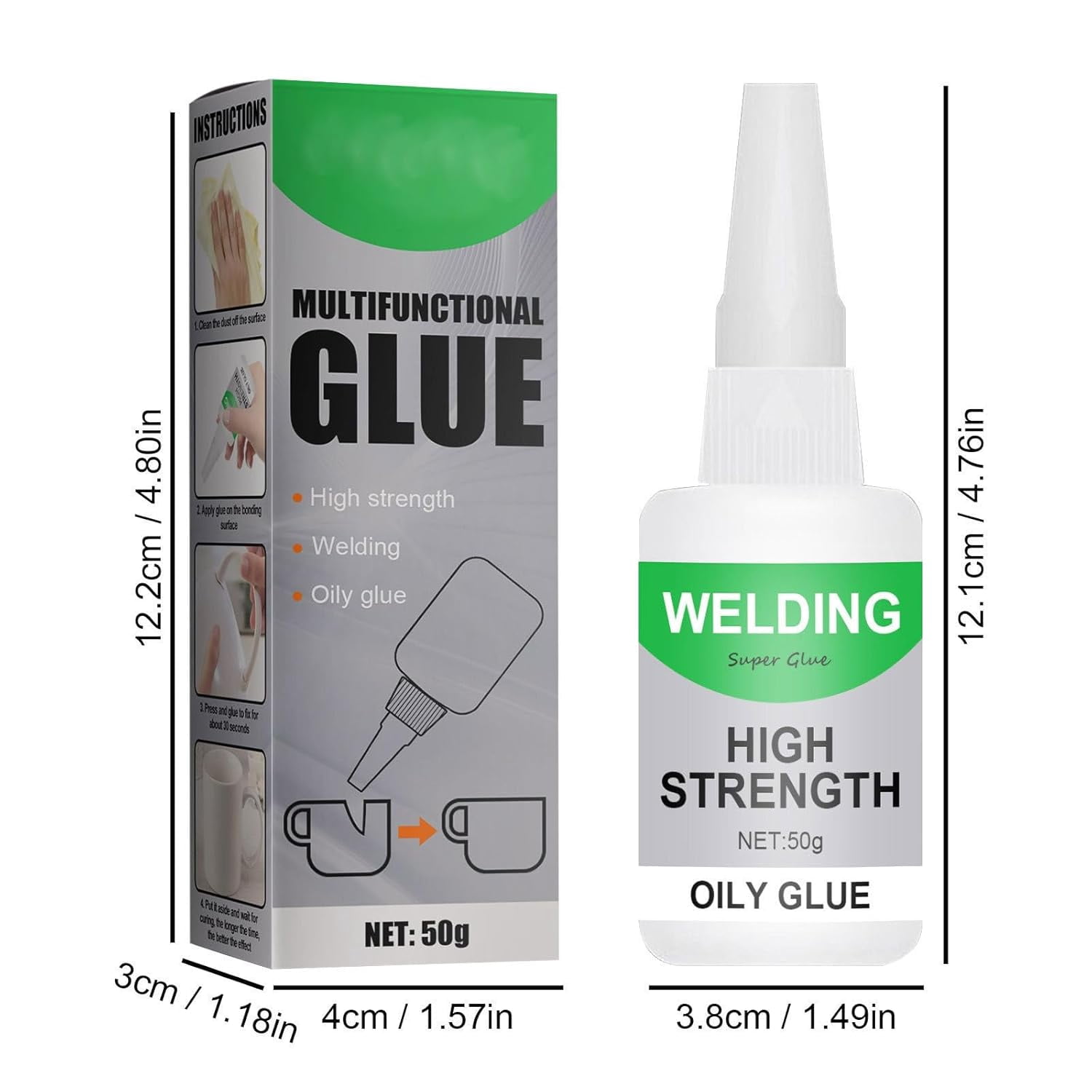 Magic Glue Strong & Fast Waterproof, Welding High Strength Oily Glue, Waterproof & High-Temperature Resistant Universal Repair Adhesive for Plastic, Wood, Ceramics