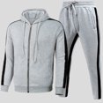 thumbnail image 2 of KaLI_store Track Suits for Men Set Hoodie Printed Sport Hoodie Sweatshirt Sweatpants Pocket Jacket Pullover Tops Suit Grey,L, 2 of 3