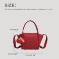 thumbnail image 4 of Bolsos tipo cubo de piel auténtica para mujer, bolsos de diseño de lujo, carteras, novedad de 2024, primera capa de piel de vaca, asa superior, pequeños bolsos de hombro, 4 of 5