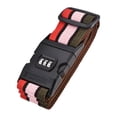 thumbnail image 1 of Unique Bargains Luggage Strap Suitcase Belt with Buckle, Combination Lock, 2Mx5cm Adjustable Travel Bag Packing Accessory, Multi Color, 1 of 5