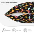 thumbnail image 5 of Susaid Flowe Rooster Print Velvet Throw Pillow Covers Home Art Deco Pillowcase Square Pillow Case Cushion Cover for Bed Sofa Living Room Car Indoor and Outdoor-20"x20", 5 of 8