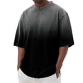 thumbnail image 2 of Oversized Tshirts for Men 2026 Summer Short Sleeve Crewneck Casual Gradient Color Vintage Washed T Shirts, 2 of 5