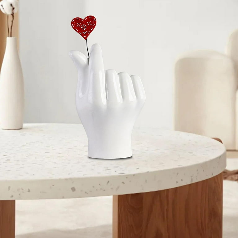 Hand Gesture Statues - Heart Shape Finger Gesture Sculpture Decor