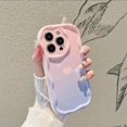 thumbnail image 3 of Case for IPhone 15 14 Pro Max 11 13 12 Mini XR 8 7 Plus X XS SE 2020 2022 Cover Love Heart 3D Wavy Curved Edge Soft Clear TPU, 3 of 5