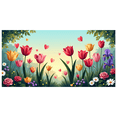 thumbnail image 1 of Floral Tulip Backdrop Banner with Spring Flowers for Garden Party Wedding Decoration Event Background Photography Prop Neon Decors Celebration, 1 of 4