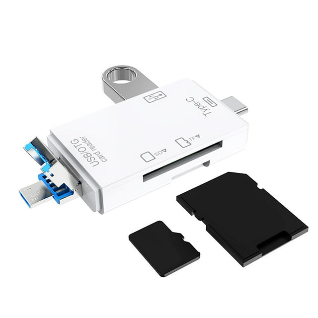 Micro SD Card Reader for Android Micro SD Card To USB Adapter USB C SD Card Reader for Camera Memory Card Reader Wansurs 6 in 1 SD Card Reader