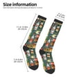 thumbnail image 2 of Honeii Alcohol Bottles Print Long Socks,Novelty Design Socks Gift for Men and Women,Crew Socks,Calf Socks, 2 of 6