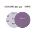 thumbnail image 2 of Unique Bargains 10 Pack 3-Inch Purple Sanding Discs 600 Grits Hook & Loop Professional Aluminum Oxide Sandpaper, 2 of 5