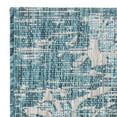 thumbnail image 3 of SAFAVIEH Courtyard Emma Floral Indoor/Outdoor Runner, 2'3" x 8', Grey/Aqua, 3 of 5