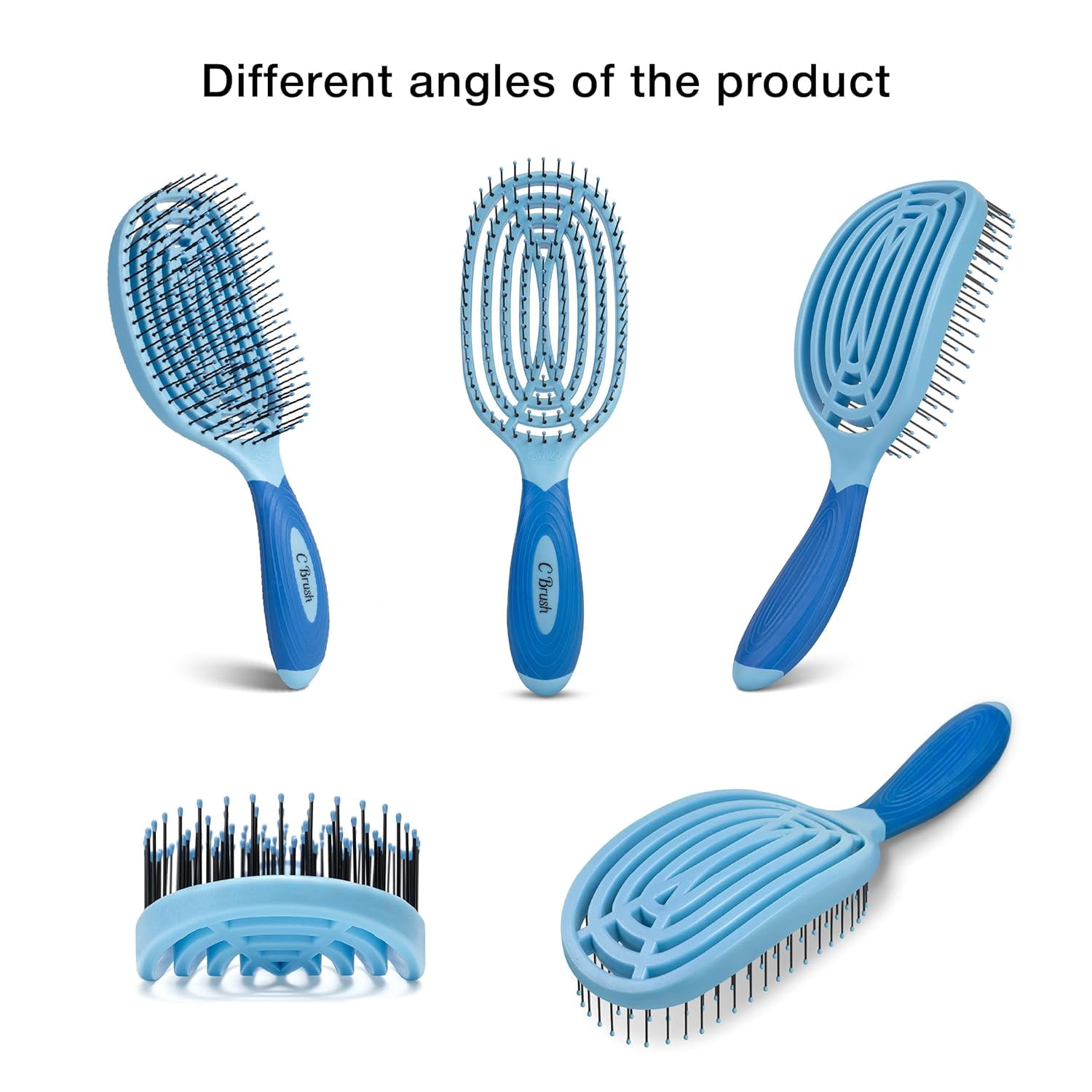 ANHXN professional curved brush provides a smooth and fluffy drying experience. Different colors to choose from
