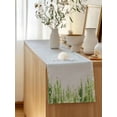 thumbnail image 5 of Table Runner 60 Inches Long for Kitchen Dining, Sage Green Dresser Scarf Farmhouse, Dining Table Decorations for Wedding/Parties, Summer Botanical Leaves Watercolor 13 x 60 In, 5 of 8