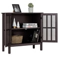 thumbnail image 1 of Giantex Console Cabinet, Kitchen Storage Cabinet w/Glass Door, Sideboard Console Table, Server Display Buffet Cabinet, Brown, 1 of 10
