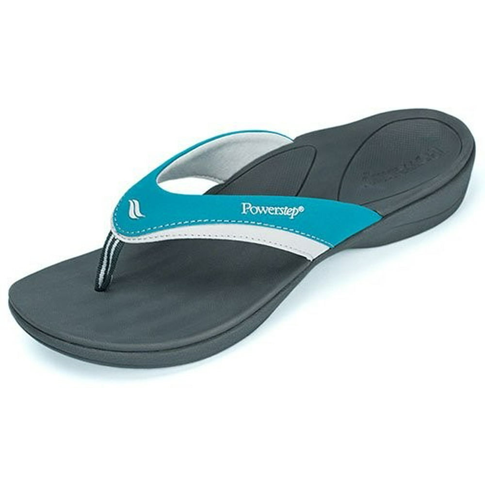 Powerstep - Powerstep Fusion Orthotic Sandals - Teal & Charcoal, Women ...