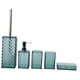 thumbnail image 3 of Juego de 5 accesorios de baño, jabonera, cepillo de inodoro, regalo moderno, práctico y fácil de usar. Morandi Azul, 3 of 8