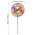 thumbnail image 3 of 1pc Colorful Rainbow Windmill Cloth Wind Toys Large Three Layers Rotary Windmill for Garden Yard Decor, 3 of 7