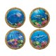 thumbnail image 1 of 4pcs Marine Animal PVC Stickers 3D Animal Decals DIY Self-adhesive Decals, 1 of 2