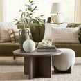 thumbnail image 4 of Bouclair Vase de Table Rond en Céramique Blanc, 4 of 6