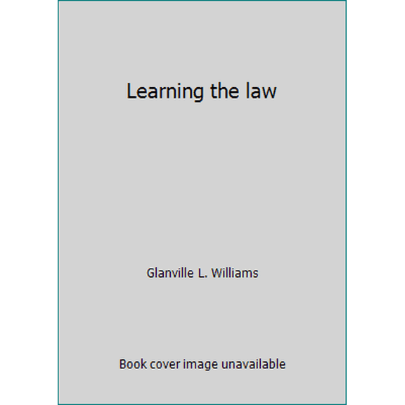 Pre-Owned Learning the law (Paperback) 042045120X 9780420451200
