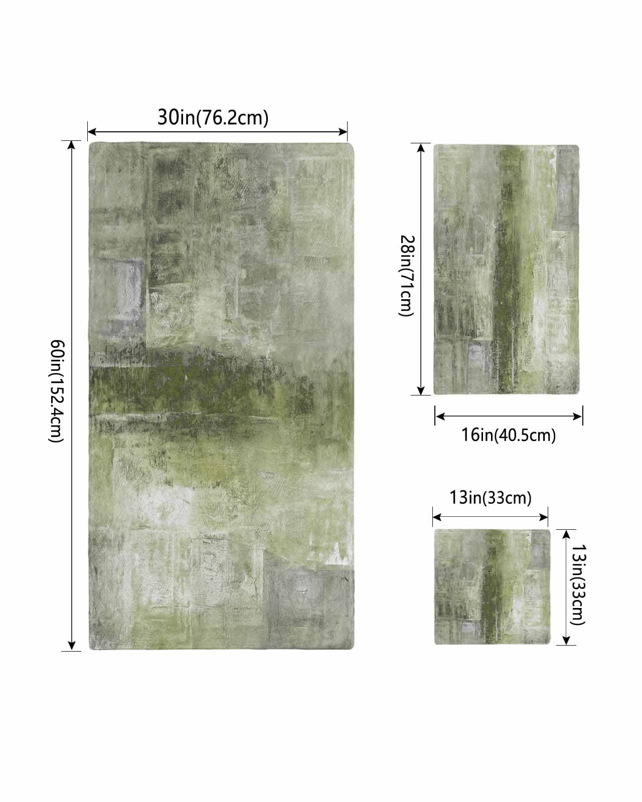 Sage Green Bath Towels for Bathroom Set,Luxury Microfiber Towels Gifts for Women,Beach Kitchen Hand Hair Face Towel and Dish Washcloth,Retro Oil Painting Modern Abstract Art Aesthetics Towels+Set