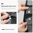 thumbnail image 5 of Zrodlmo Fabric Shower Curtain with Hook Liner, Waffle Waterproof and Mildew Resistant Hotel Grade Bathroom Curtain, 72" x 72", Black, 5 of 8
