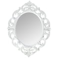thumbnail image 1 of Kole White Oval Vintage Wall Mirror, 1 of 3
