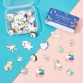 thumbnail image 5 of 40Pcs 10 Styles Unicorn Charms Alloy Enamel Pendants Assorted Gold Plated Unicorn Charm Accessory for DIY Jewelry Making, 5 of 7