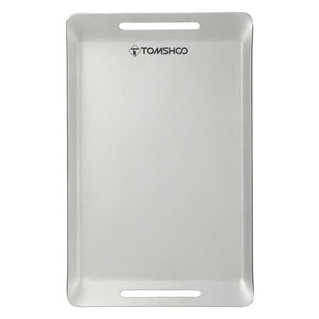 

vistreck Mini Stainless Steel Grill Pan Outdoor BBQ Picnic Grill Pan Cutting Chopping Board for Camping Backpacking Hiking