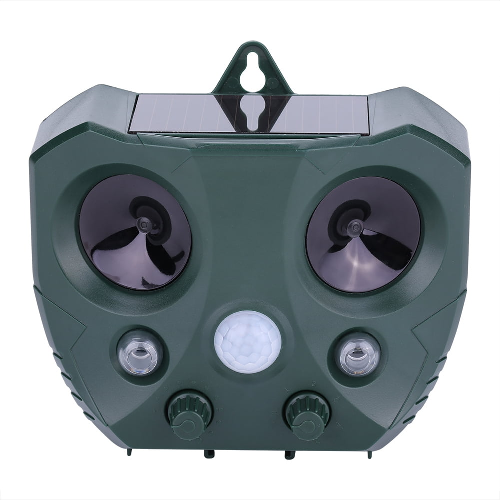 Garosa Garden Solar Ultrasonic Drive Pest Animal Bird Cat Dog Fox Repeller Repellent, Ultrasonic