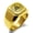 Gold, variant on Stainless Steel Norse Valknut Knot Viking Engraved Square Flat Top Biker Style Polished Signet Ring