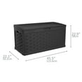 thumbnail image 4 of Starplast 88 Gallon Rattan Deck Box, Black, 4 of 6