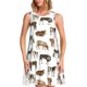thumbnail image 1 of Fotbe Cow Vestido de Verano sin Mangas para Mujer – Vestido Midi Línea A, Estilo Camiseta Floral, Vestido Playero Casual y Fluido, 1 of 7