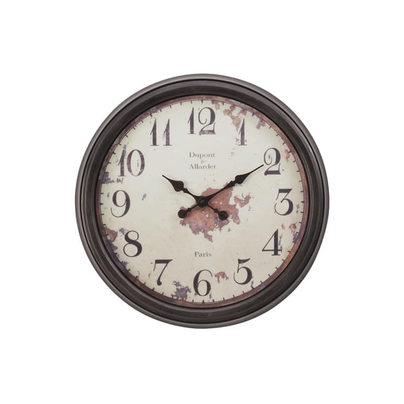 Clocks - 20" Round - Wall Clock - Brown - Transitional