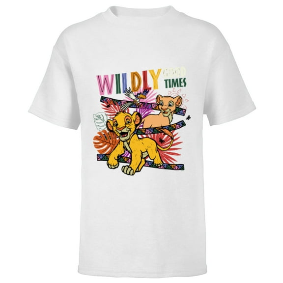 Disney The Lion King Anniversary Cubs Wildly Good Times - Short Sleeve T-Shirt for Kids - Customized-White