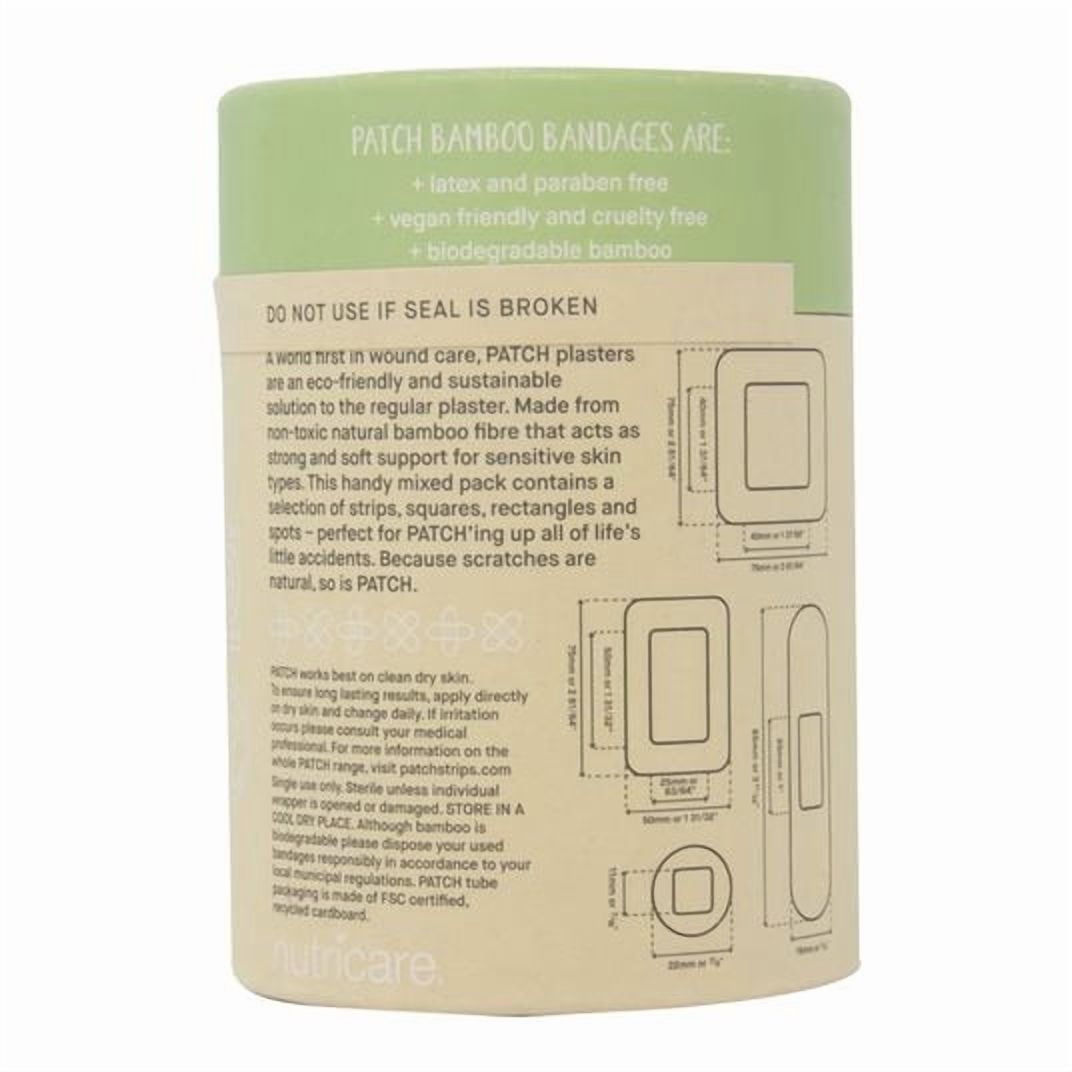 Nutricare Patch Natural Bamboo Bandages, Assorted Sizes-100 CT