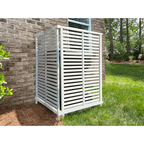 EC18012 4.5ft H x 3ft W No-Dig White Vinyl Alpine Privacy Screen Kit ...