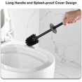 thumbnail image 2 of Brosse WC et Sort Noire Brosse de Toilette en Silicone con 2 Têtes de Brosse pour la Salle de Bain, Carré, 2 of 5