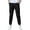 Black@GC@, variant on CONZONE Kids Boys Cotton Linen Pants Straight Leg Casual Pants for Child Elastic Waist School Athletic Jogger Pants with Pockets