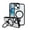 Frosted Clear / Black, variant on onn Phone Case with Ring Kickstand for iPhone 17, MagSafe Compatible, Rotating Kickstand - Frosted Clear/Black