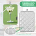 thumbnail image 6 of Yayeee Pot Holders Kitchen Heat Resistant with Pocket 7"x9.8" Cotton Oven Cooking Hot Pads, Green Martini Glass, 6 of 7