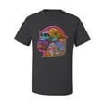thumbnail image 3 of Colorful Neon Gorilla | Dean Russo Art Animal Lover Men's T-Shirt, Charcoal, 4X-Large, 3 of 6