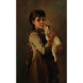 thumbnail image 2 of Elisa Baronin von Ransonnet-Villez-Nemes 13x18 Black Ornate Wood Framed Double Matted Museum Art Print Titled - Two Kittens (1886), 2 of 5