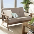 thumbnail image 2 of Bowery Hill Tufted Loveseat in Light Gray and Walnut Brown, 2 of 6